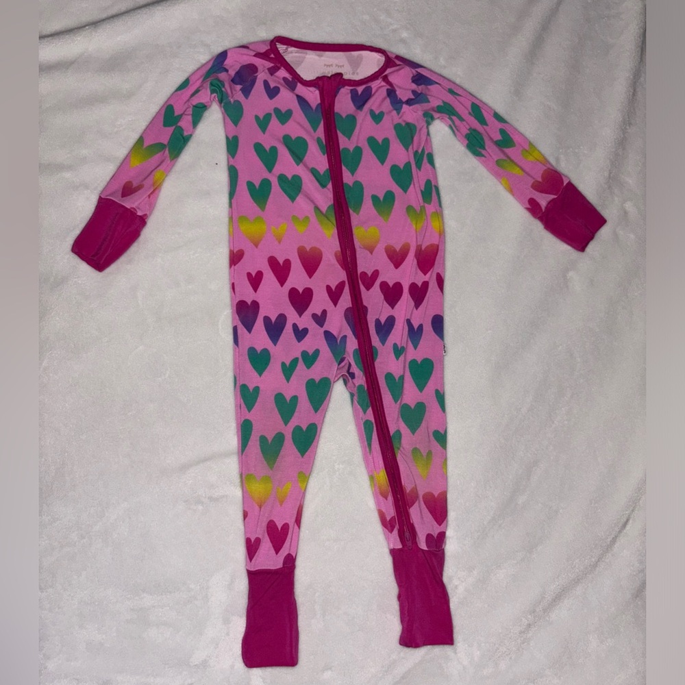 Little Sleepies Ombré Hearts Zippy 6-12m